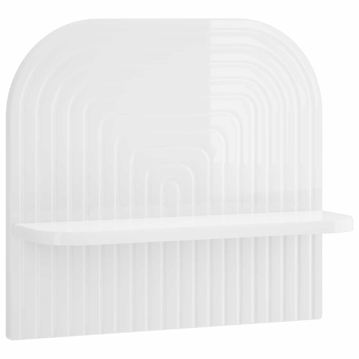 vidaXL Wall Shelf 2 pcs High Gloss White 41 x 13.5 x 37.5 cm 3