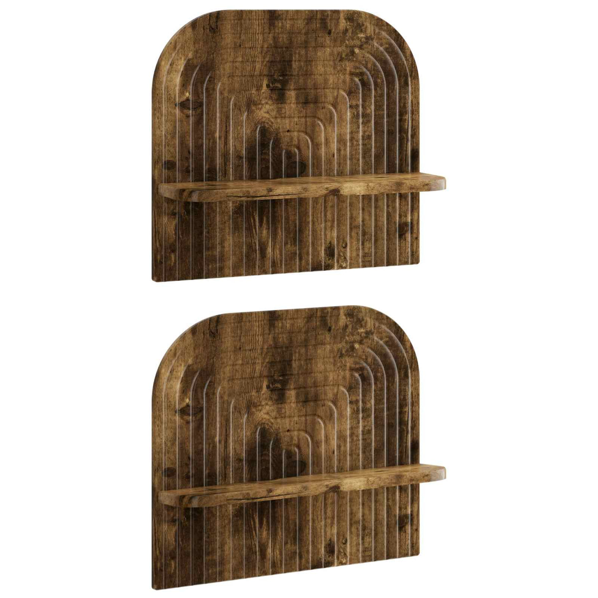 Wall Shelf 2 pcs 41 x 13.5 x 37.5 cm Engineered Wood Length 41 cm Smoked oak