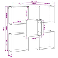Wall Shelf 99.5 x 17 x 91 cm Engineered Wood White
