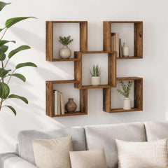 Wall Shelf 99.5 x 17 x 91 cm Engineered Wood Old wood