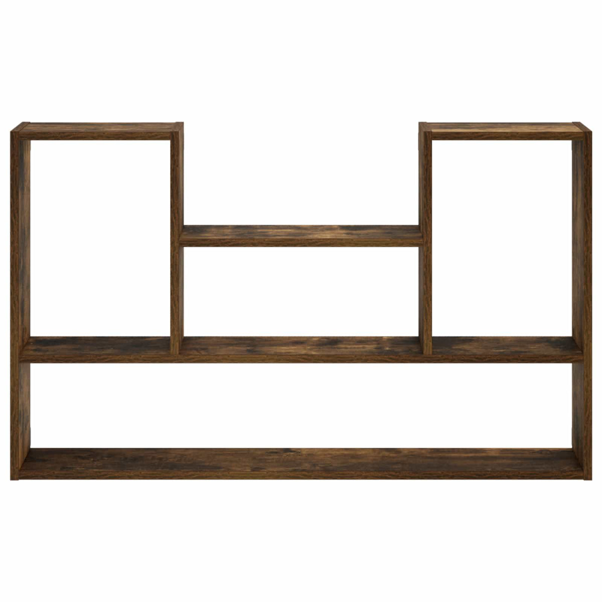 vidaXL Wall Shelf Smoked Oak 100 x 17 x 60 cm Engineered Wood 3