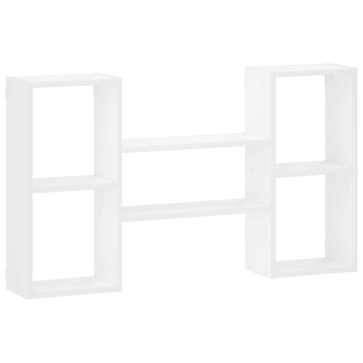 vidaXL Wall Shelf White 102 x 17 x 59 cm Engineered Wood 2