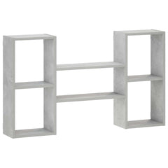 Wall Shelf Concrete Grey Engineered Wood, image 2