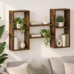 Wall Shelf Smoked Oak Engineered Wood