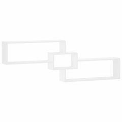 vidaXL Wall Shelf White 158 x 17 x 53 cm Engineered Wood 2