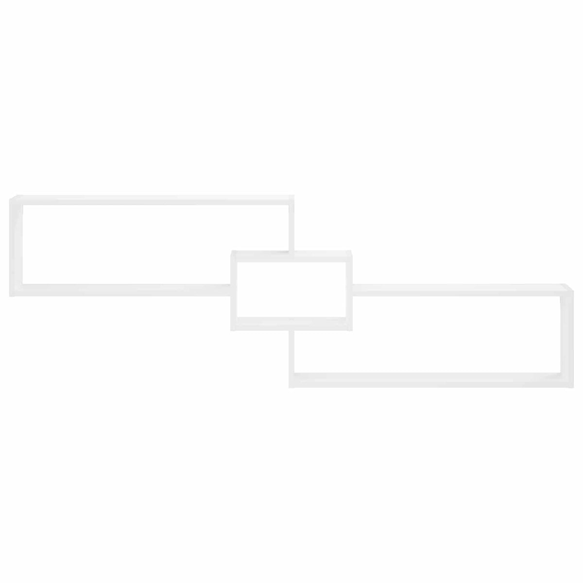 Wall Shelf 158 x 17 x 53 cm Engineered Wood White