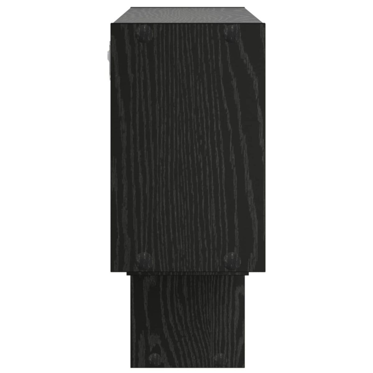 vidaXL Wall Shelf Black Oak 158 x 17 x 53 cm Engineered Wood 4