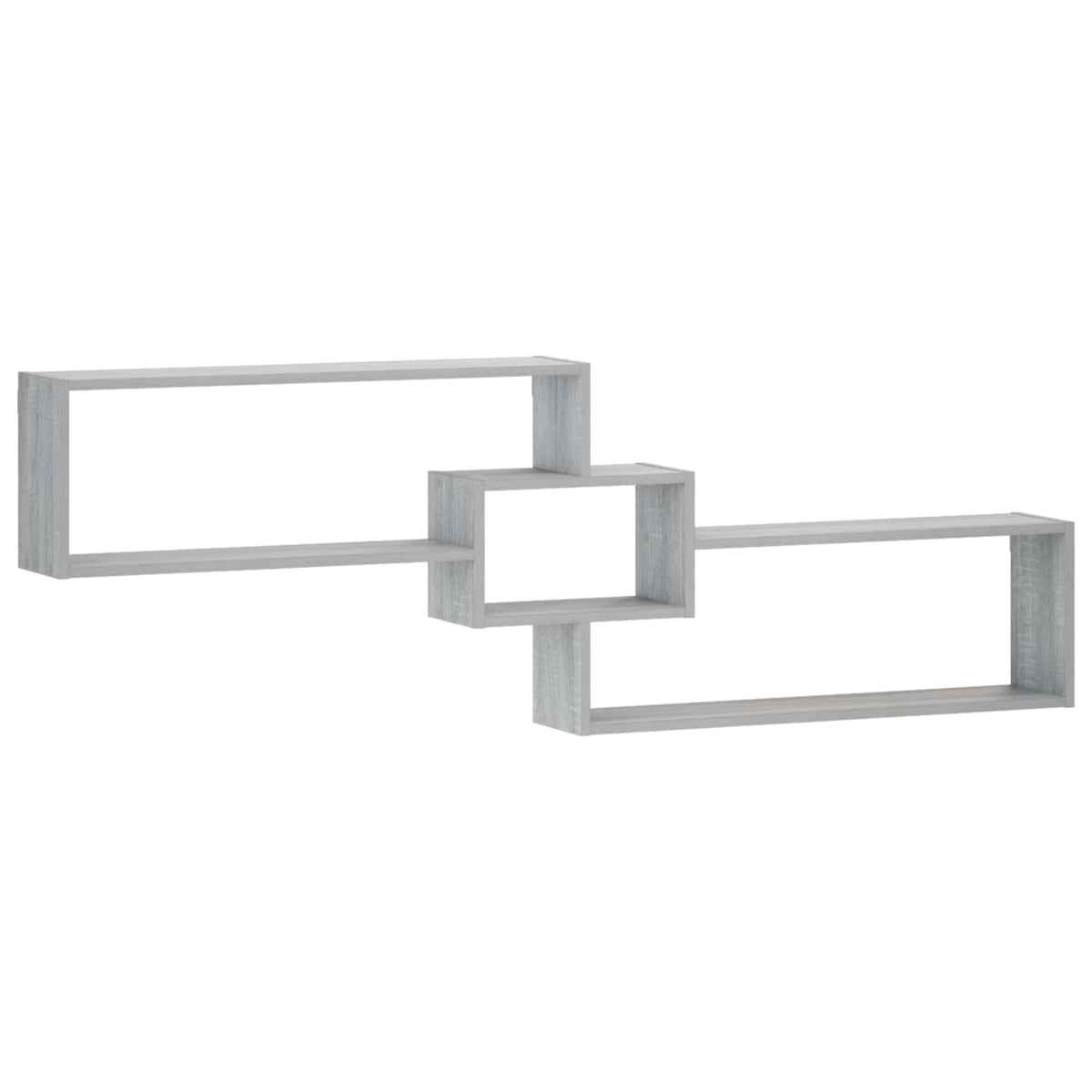 vidaXL Wall Shelf Grey Sonoma 158 x 17 x 53 cm Engineered Wood 2