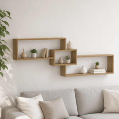 vidaXL Wall Shelf Artisan Oak 158 x 17 x 53 cm Engineered Wood 1