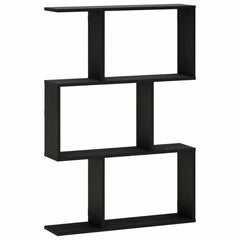 vidaXL Wall Shelf Black Oak 72 x 17 x 105 cm Engineered Wood 2