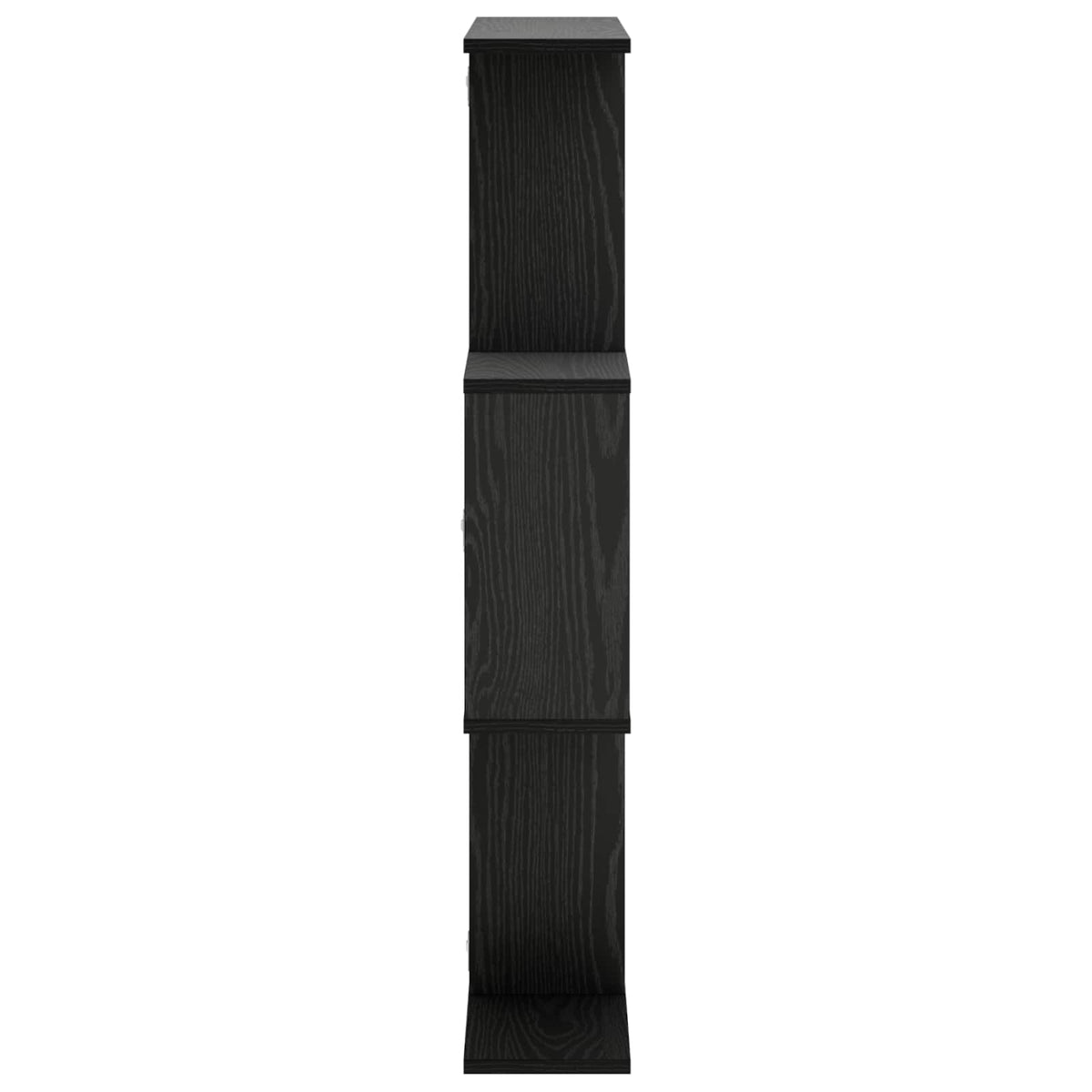 vidaXL Wall Shelf Black Oak 72 x 17 x 105 cm Engineered Wood 4