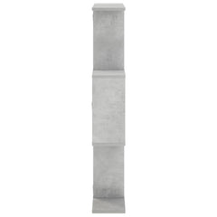 Wall Shelf Concrete Grey Engineered Wood, image 4