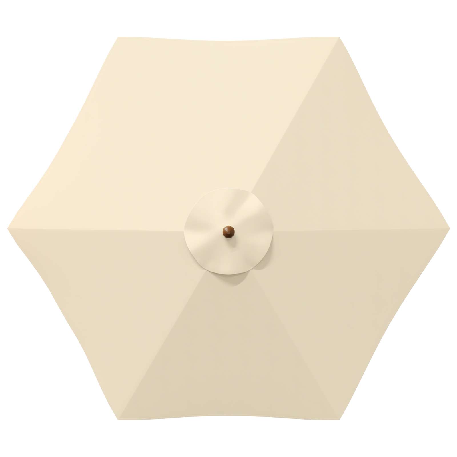 vidaXL Garden Parasol Ø 270 x 248 cm Solid Eucalyptus Wood Cream White 4