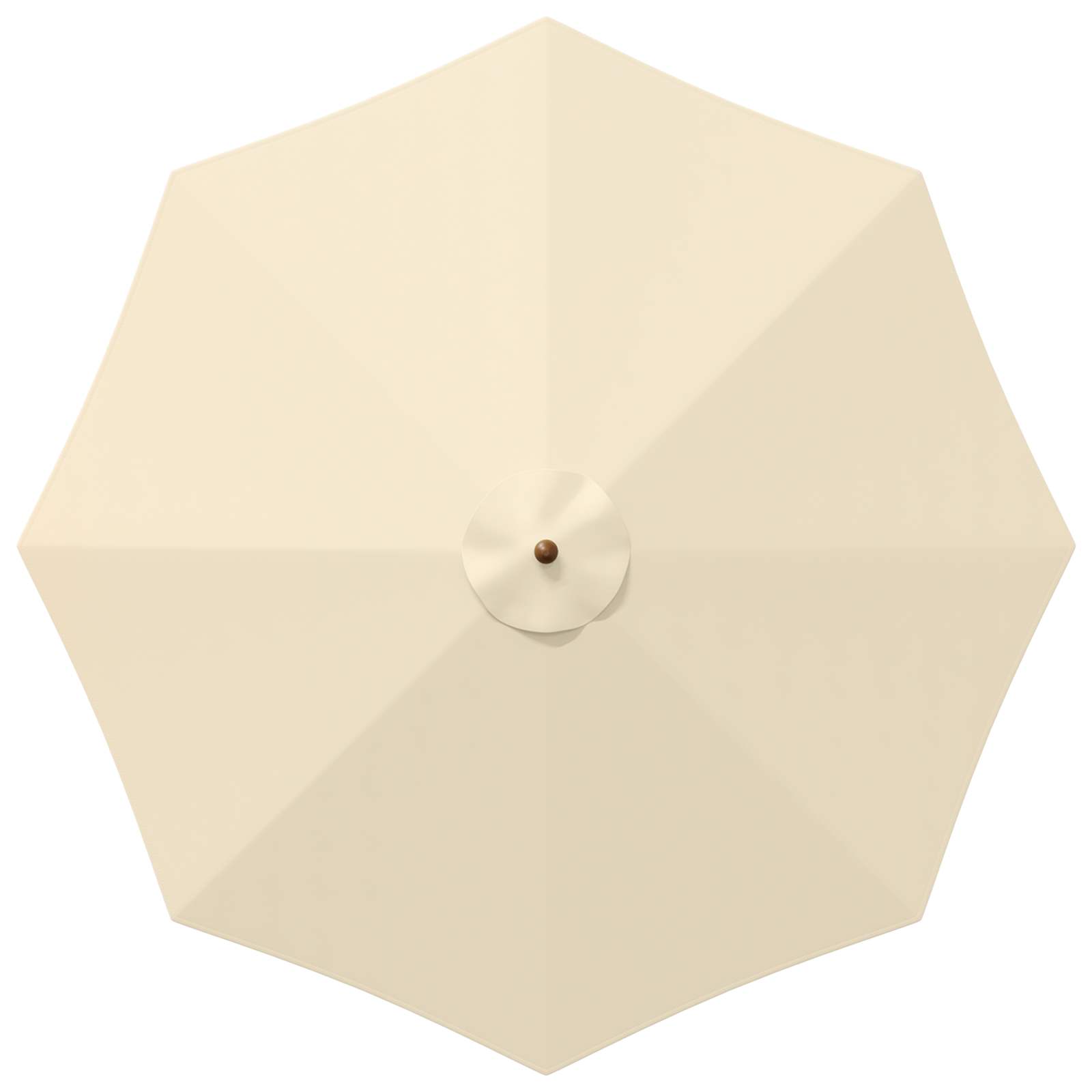 vidaXL Garden Parasol Ø 300 x 248 cm Solid Eucalyptus Wood Cream White 4