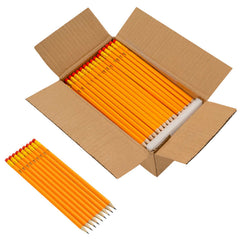 vidaXL HB Pencils 1000 pcs Ø 0.7 x 18.5 cm Yellow Solid Poplar Wood 1