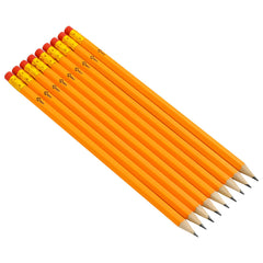 vidaXL HB Pencils 1000 pcs Ø 0.7 x 18.5 cm Yellow Solid Poplar Wood 3