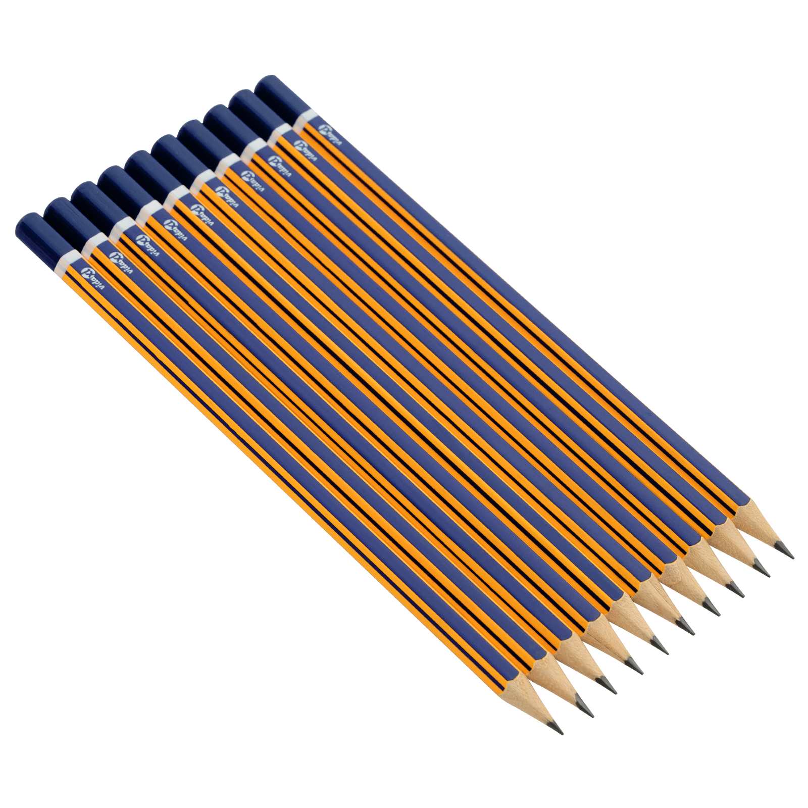 vidaXL HB Pencils Ø 0.7 x 18 cm Blue and Yellow Solid Poplar Wood 3