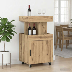 Bar Cart 50x41x89 cm Engineered Wood Artisan oak