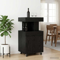 Bar Cart 50x41x89 cm Engineered Wood Black oak