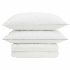 90% Goose Down Duvet Set FULDA 3 pcs 140 x 220 cm Summer White 30 x 50 cm