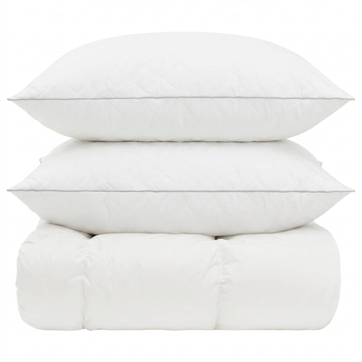 90% Goose Down Duvet Set FULDA 3 pcs 200 x 200 cm Winter White 40 x 60 cm