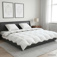 90% Goose Down Duvet Set FULDA 3 pcs 200 x 200 cm Winter White 50 x 50 cm