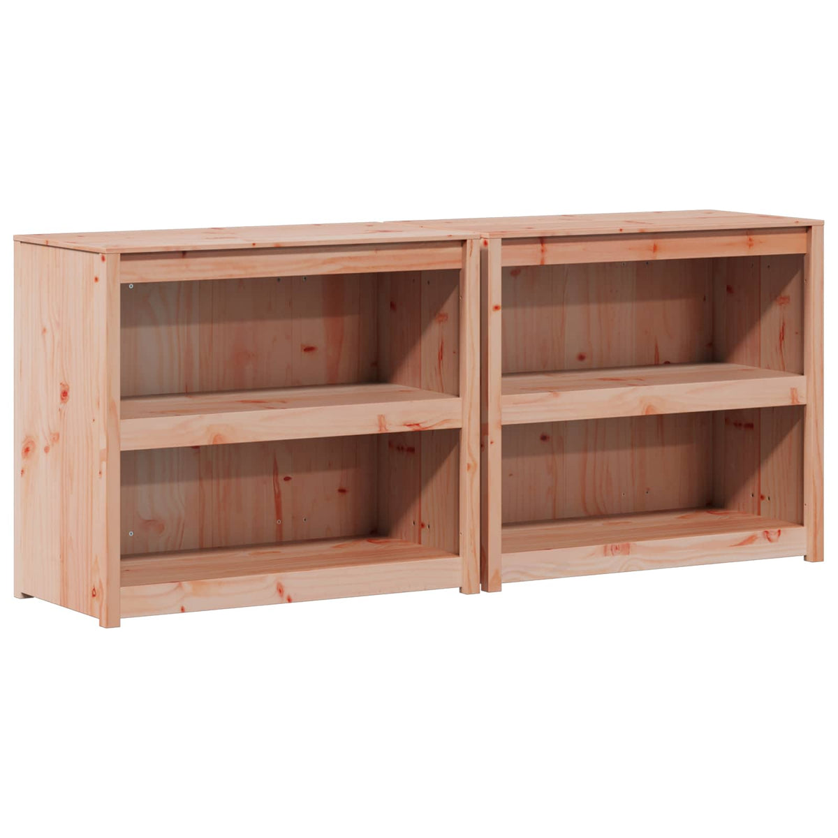 Outdoor Kitchen Cabinet MEPPEL 2 pcs Natural douglas