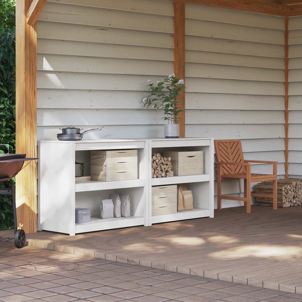 Outdoor Kitchen Cabinet MEPPEL 2 pcs White