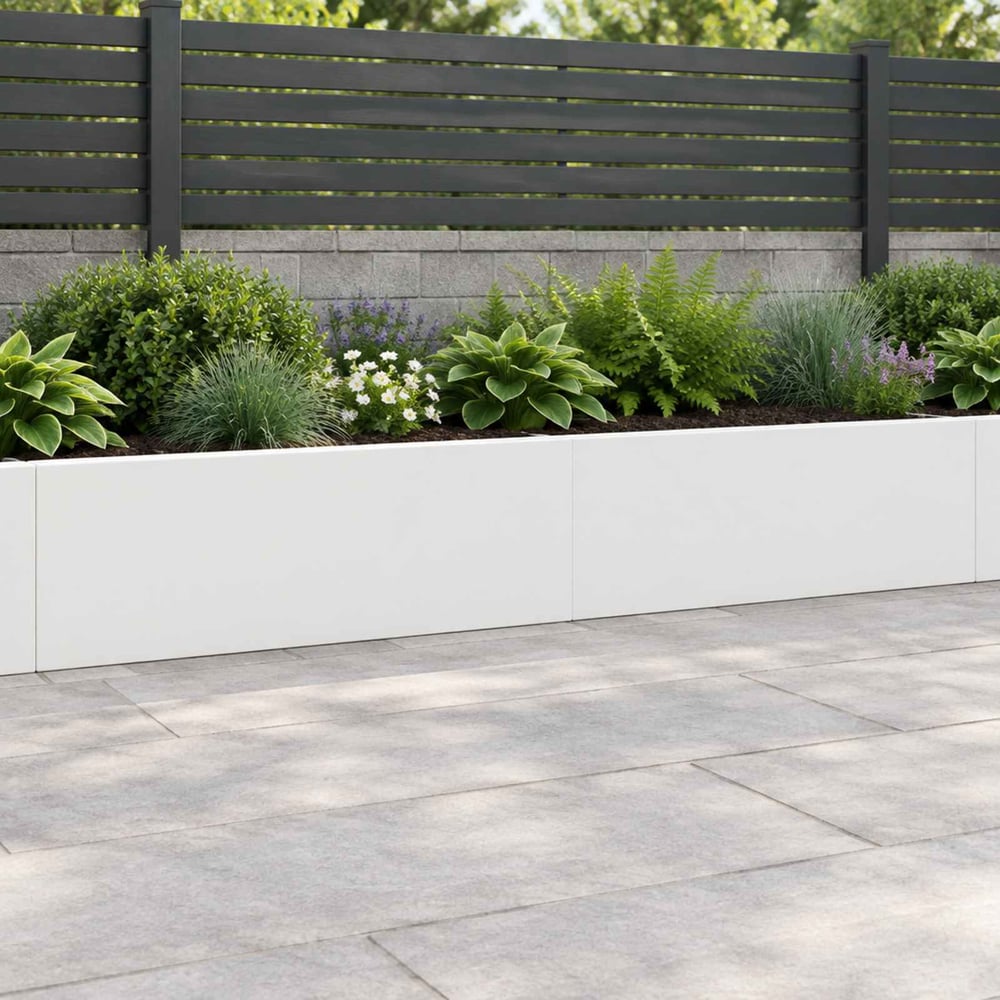 Retaining Wall Steel White