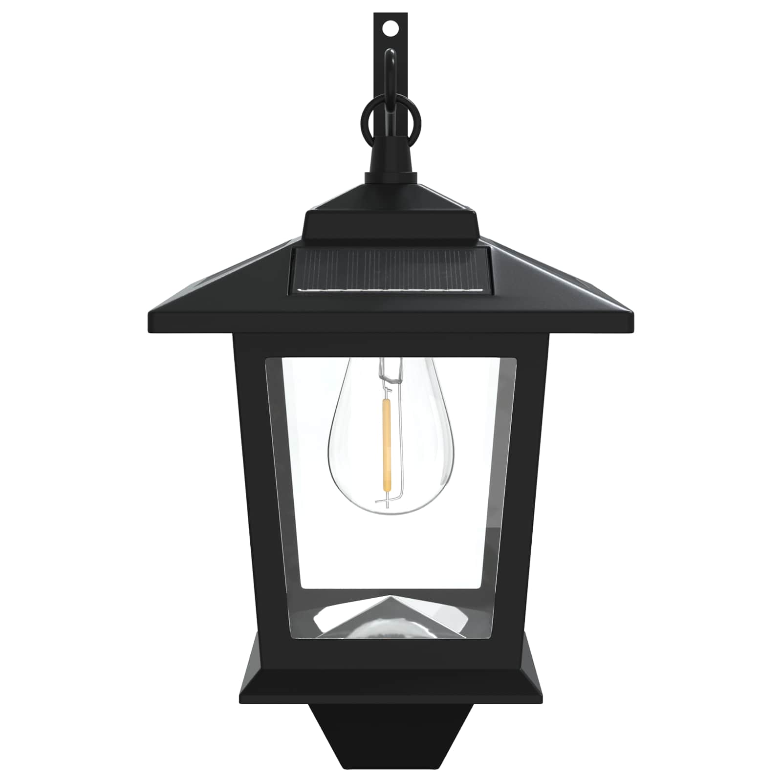 vidaXL Wall Mount Lamp with LED Bulb 2 pcs Black 19 x 14 x 25 cm 5