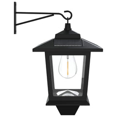 vidaXL Wall Mount Lamp with LED Bulb 2 pcs Black 19 x 14 x 25 cm 6
