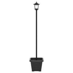 vidaXL Solar Lamp Post with Planter Black 32 x 32 x 158 cm 6