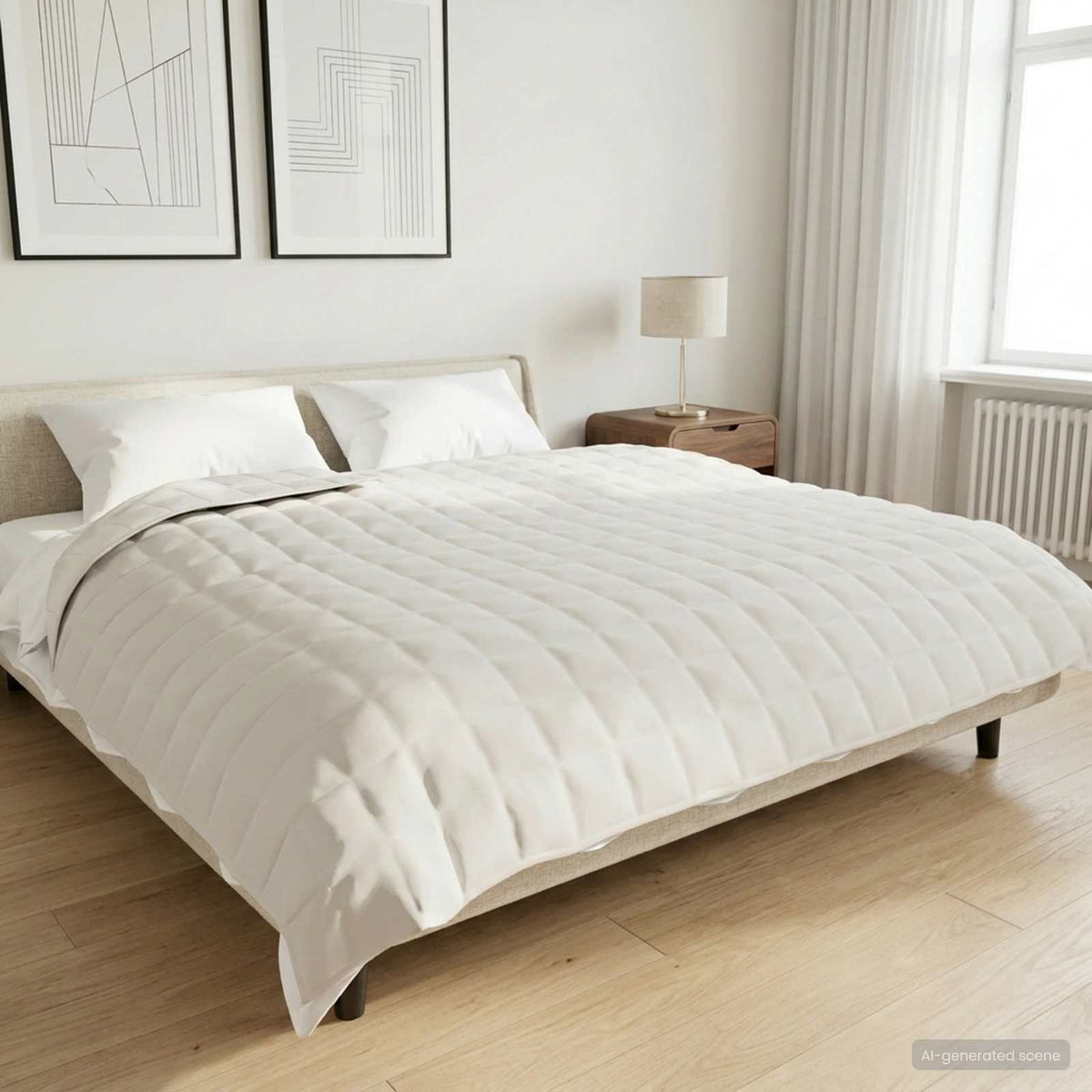 Weighted Blanket Fabric White 11 kg 220 cm 230 cm
