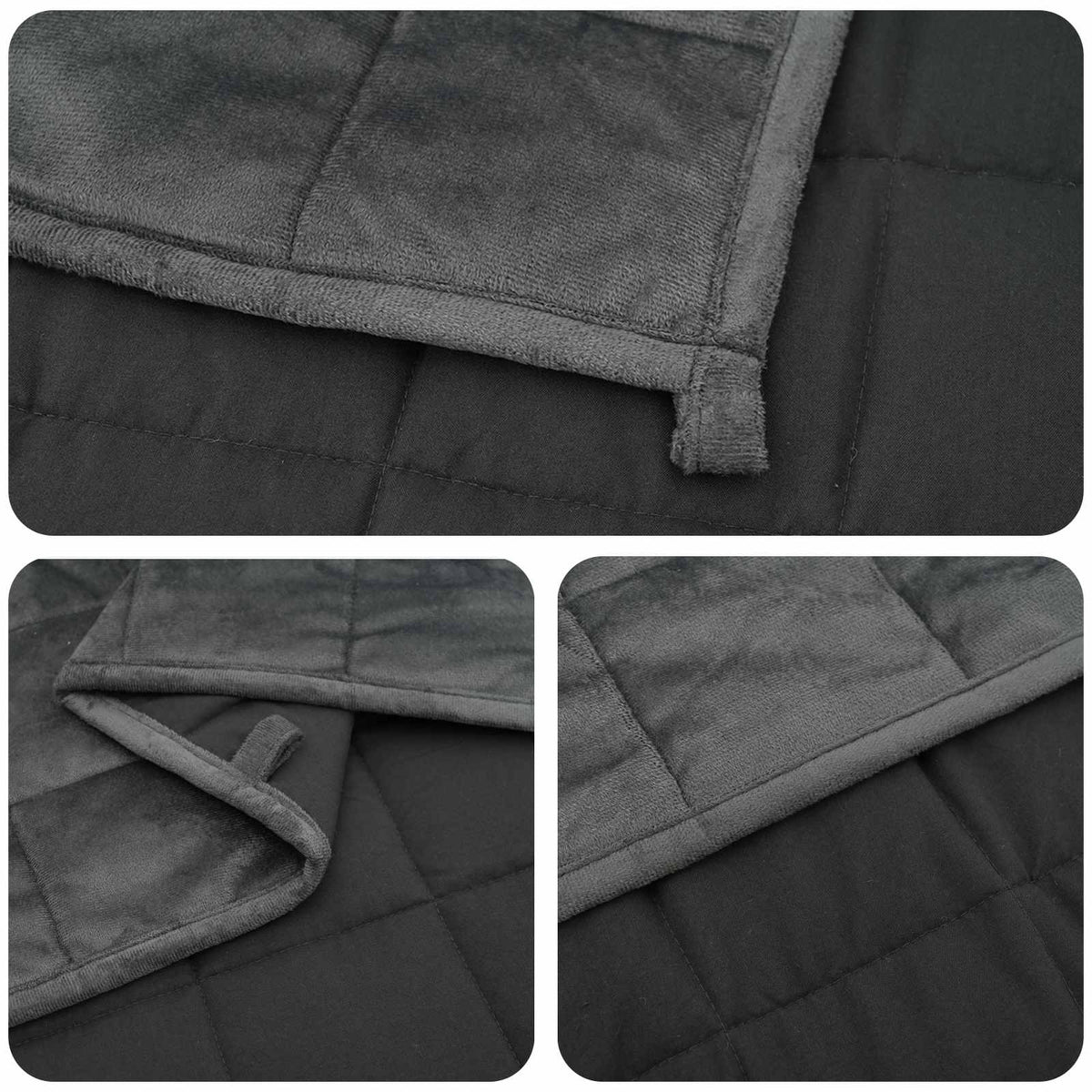 Weighted Blanket Fabric Anthracite 11 kg 230 cm 220 cm