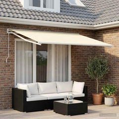 vidaXL Awning Replacement Fabric Cream 300 x 250 cm Polyester 1