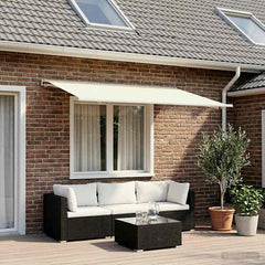 vidaXL Awning Replacement Fabric Cream 350 x 250 cm Polyester 1