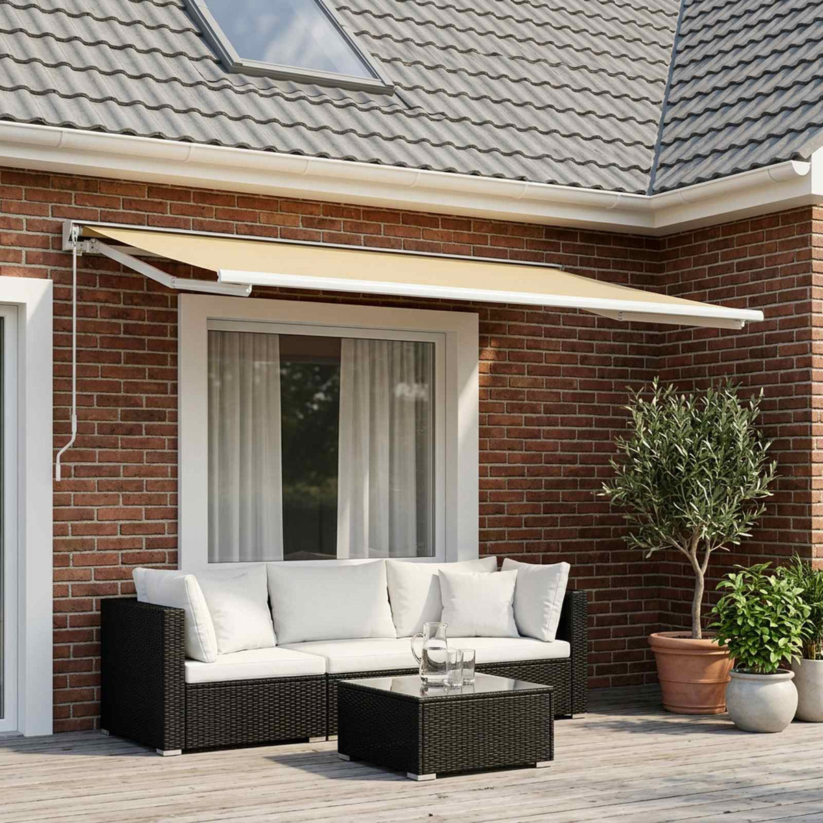 Awning Replacement Fabric Drop Width Cream