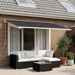 Awning Replacement Fabric 400 x 350 cm Drop 350 cm Width 400 cm Anthracite