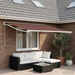 vidaXL Awning Replacement Fabric Brown 450 x 300 cm Polyester 1