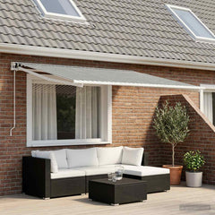 vidaXL Awning Replacement Fabric Anthracite and White 300 x 250 cm 1