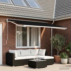 vidaXL Awning Replacement Fabric Black 350 x 250 cm Polyester 1