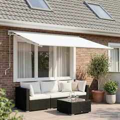 vidaXL Awning Replacement Fabric White 350 x 250 cm Polyester 1