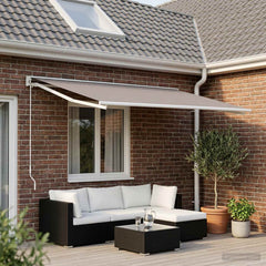 vidaXL Awning Replacement Fabric Light Grey 300 x 250 cm Polyester 1