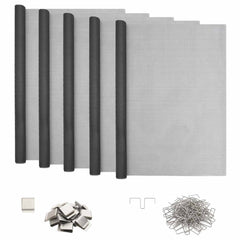vidaXL Light Shaft Cover with Clips 5 pcs 70 x 190 cm Fiberglass Grey 2