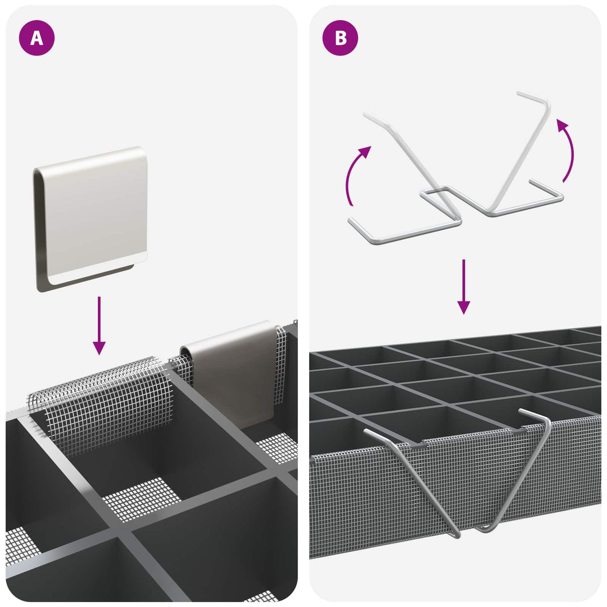 vidaXL Light Shaft Cover with Clips 5 pcs 70 x 190 cm Fiberglass Grey 5