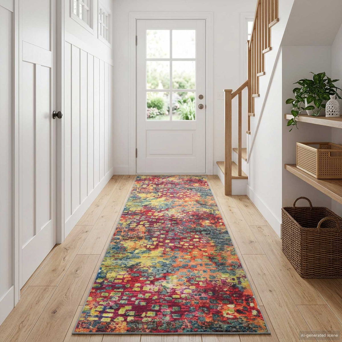 Rug Runner LESAKA Colourful Diamond Velvet