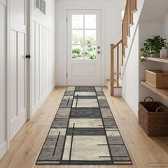 vidaXL Rug Runner LESAKA Brown 80 x 300 cm Diamond Velvet 1