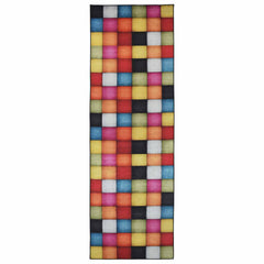 vidaXL Rug Runner LESAKA Colourful 50 x 450 cm Diamond Velvet 2
