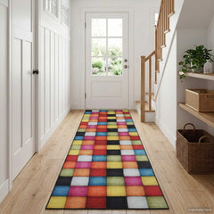 vidaXL Rug Runner LESAKA Colourful 80 x 300 cm Diamond Velvet 1