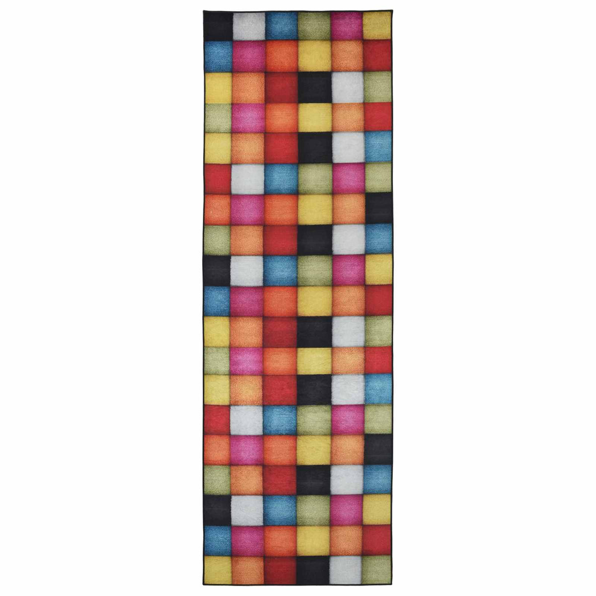vidaXL Rug Runner LESAKA Colourful 80 x 300 cm Diamond Velvet 2